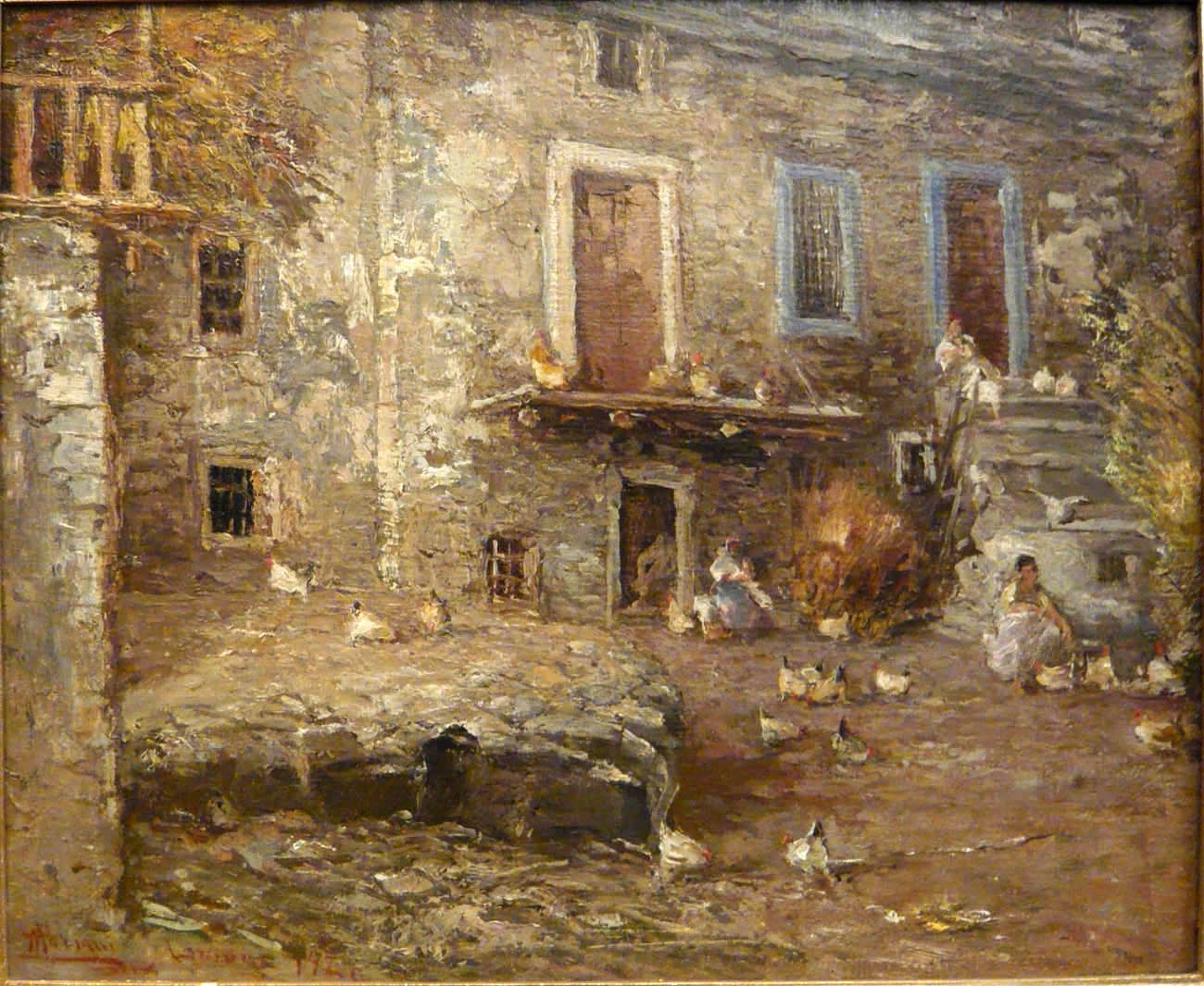 Galline nell'aia